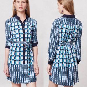 Anthropologie Maeve Mod Plaid Shirt Dress